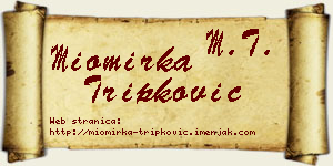 Miomirka Tripković vizit kartica